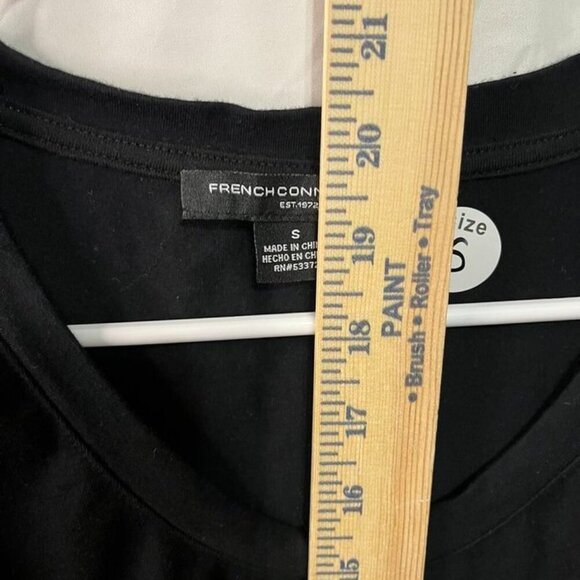 French Connection Juliet Sleeve Top Black Size Small – MSRP $48 - Picture 4 of 5